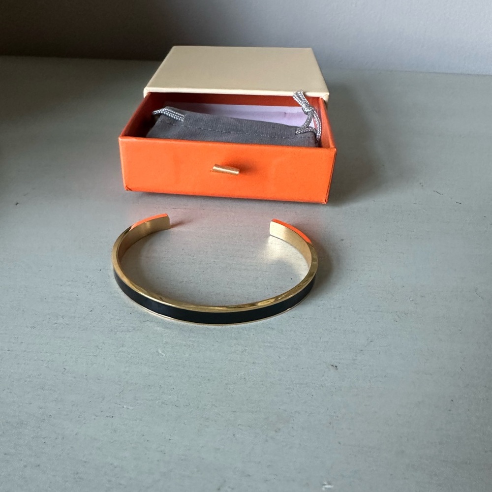 My badass girl gang bangle bracelet black gold